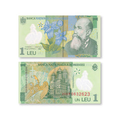 Romania 1 Leu, 2018 (2020), B286c, P117, UNC - Robert's World Money - World Banknotes