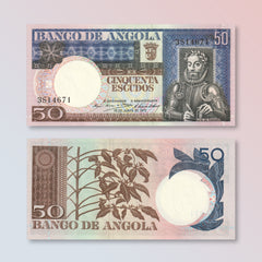 Angola 50 Escudos, 1973, B429a, P105a, UNC - Robert's World Money - World Banknotes