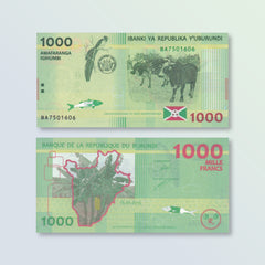 Burundi 1000 Francs, 2015, B237a, P51, UNC