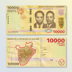 Burundi 10000 Francs, 2015, B240a, P54, UNC