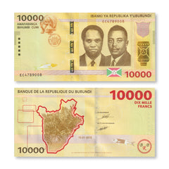 Burundi 10000 Francs, 2015, B240a, P54, UNC