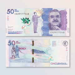 Colombia 50000 Pesos, 2020, B997h, P462, UNC - Robert's World Money - World Banknotes