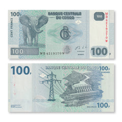 Congo Democratic Republic 100 Francs, 2013, B320c, P98b, UNC - Robert's World Money - World Banknotes