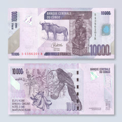 Congo Democratic Republic 10000 Francs, 2022, B325d, P103, UNC
