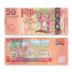 Fiji 50 Dollars, 2013, B529a, P118a, UNC - Robert's World Money - World Banknotes