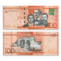 Dominican Republic 100 Pesos, 2023, B728e, UNC