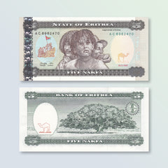 Eritrea 5 Nakfa, 1997, B102a, P2, UNC