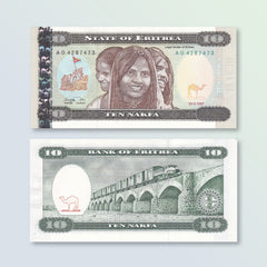 Eritrea 10 Nakfa, 1997, B103a, P3, UNC