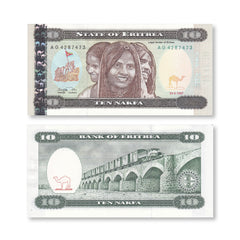 Eritrea 10 Nakfa, 1997, B103a, P3, UNC