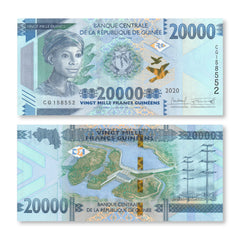 Guinea 20000 Francs, 2020, B344b, UNC - Robert's World Money - World Banknotes