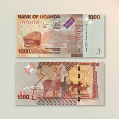 Uganda 1000 Shillings, 2021, B154f, P49, UNC - Robert's World Money - World Banknotes