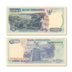 Indonesia 1000 Rupiah, 1992/1997, B587f, P129f, UNC - Robert's World Money - World Banknotes