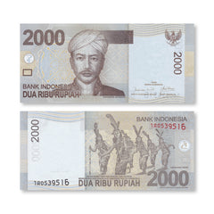 Indonesia 2000 Rupiah, 2009/2009, B598a, P148a, UNC - Robert's World Money - World Banknotes