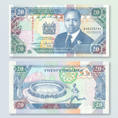 Kenya 20 Shillings, 1993, B131a, P31a, UNC