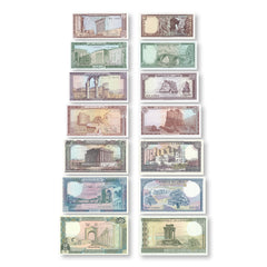 Lebanon Set: 1–250 Pounds, B501–B509, 1980–1988, UNC