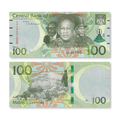 Lesotho 100 Maloti, 2021, B230a, UNC - Robert's World Money - World Banknotes