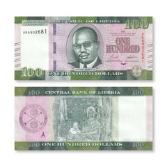 Liberia 100 Dollars, 2022, B319b, UNC