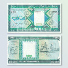 Mauritania 1000 Ouguiya, Unissued, 1989, B111.5a, UNC