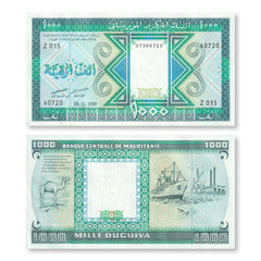 Mauritania 1000 Ouguiya, Unissued, 1989, B111.5a, UNC