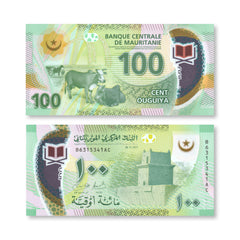 Mauritania 100 Ouguiya, 2017, B127a, P23, UNC - Robert's World Money - World Banknotes