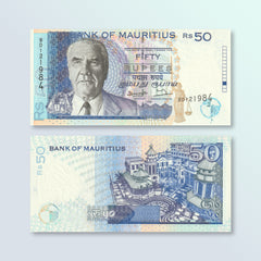 Mauritius 50 Rupees, 1998, B414a, P43, UNC