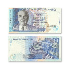 Mauritius 50 Rupees, 1998, B414a, P43, UNC