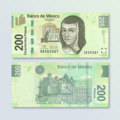 Mexico 200 Pesos, 2009, B707f, P125t, UNC - Robert's World Money - World Banknotes