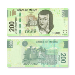 Mexico 200 Pesos, 2009, B707f, P125t, UNC - Robert's World Money - World Banknotes