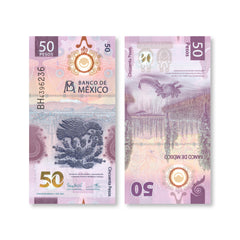 Mexico 50 Pesos, 2023, B714d, IBNS Banknote of the Year 2021, UNC