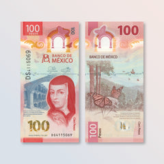 Mexico 100 Pesos, 2022, B715h, IBNS Banknote of the Year 2020, UNC