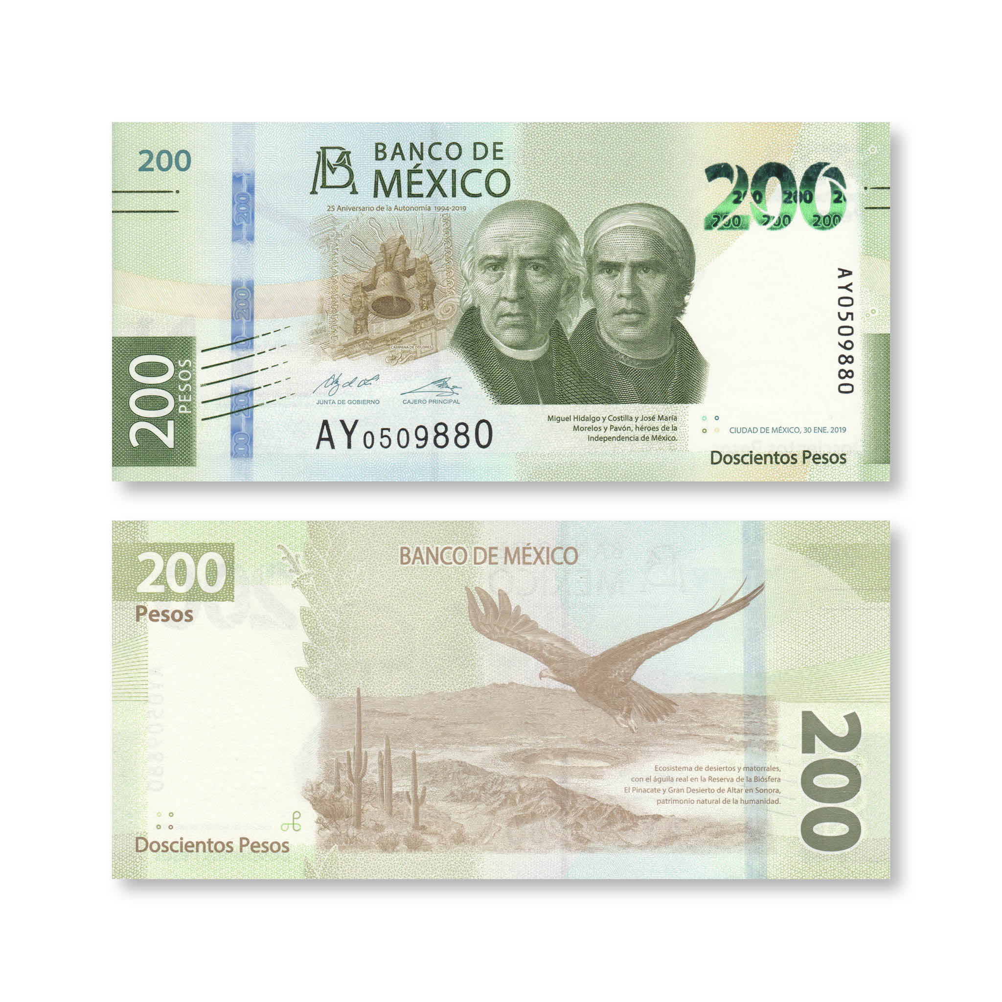 Mexico 200 Pesos, 2023 (2024) Commemorative, B722a, UNC – Robert's ...