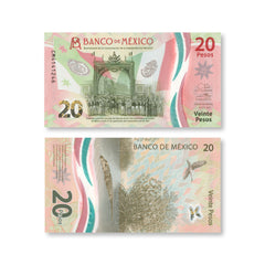 Mexico 20 Pesos, 2022 Commemorative, B726g, UNC