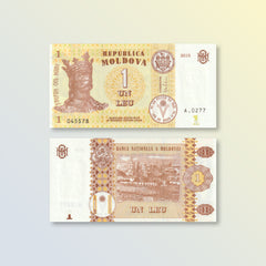 Moldova 1 Leu, 2015, B117a, P21, UNC