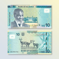 Namibia 10 Dollars, 2021, B216b, P16, UNC