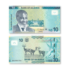 Namibia 10 Dollars, 2021, B216b, P16, UNC