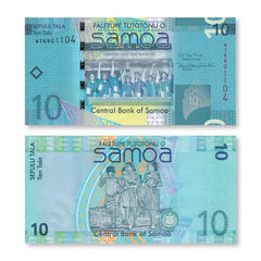 Samoa 10 Tālā, 2017, B114b, P39b, UNC - Robert's World Money - World Banknotes