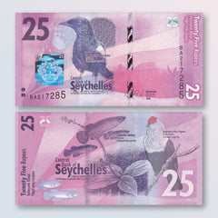 Seychelles 25 Rupees, 2016, B419a, P48, UNC - Robert's World Money - World Banknotes