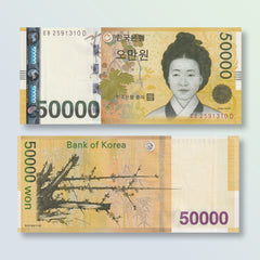 South Korea 50000 Won, 2009, B253a, P57, UNC - Robert's World Money - World Banknotes