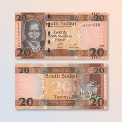 South Sudan 20 Pounds, 2015, B113a, P13a, UNC