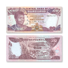 Swaziland 20 Emalangeni, 2001, B225a, P30a, UNC