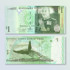 Tonga 1 Pa'anga, 2009, B212b, P37, UNC - Robert's World Money - World Banknotes