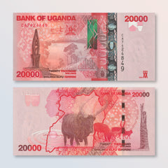 Uganda 20000 Shillings, 2022, B158g, P53, UNC