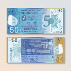 Uruguay 50 Pesos, 2017, B559a, P100, UNC - Robert's World Money - World Banknotes