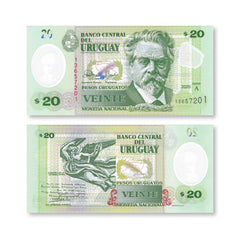 Uruguay 20 Pesos, 2020, B560a, UNC - Robert's World Money - World Banknotes