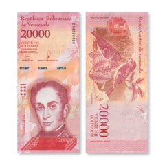 Venezuela 20,000 Bolívares Fuertes, 2017, B369c, P99c, UNC