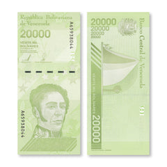 Venezuela 20,000 Bolívares Soberanos, 2019, B380b, UNC