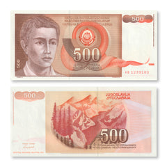 Yugoslavia 500 Dinars, 1991, B442a, P109, UNC