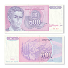 Yugoslavia 500 Dinars, 1992, B446a, P113, UNC