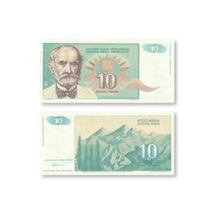 Yugoslavia 10 Dinars, 1994, B471a, P138a, UNC