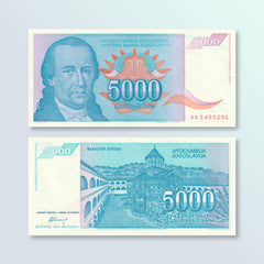 Yugoslavia 5000 Dinars, 1994, B474a, P141a, UNC